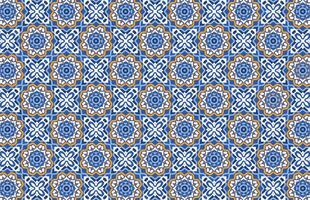 Mediterranean multicolor fabric design pattern vector