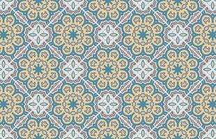 Geometric colorful grunge tile pattern vector