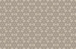 Brown color stars fabric pattern vector