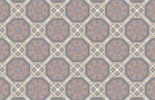 Geometric colorful grunge tile pattern vector
