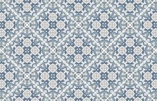 Geometric gray grunge tile pattern vector