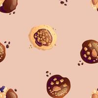 Seamless cookie pattern. Design for fabric, textile, wallpaper, packaging vector