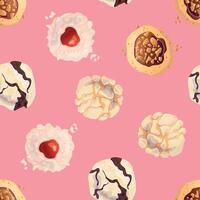 Baking. Seamless cookie pattern. Endless patterns for your design. vector