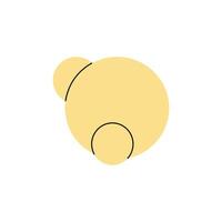 flat school Illustration. Water molecule, H2O sketch. Back to School. The science. vector