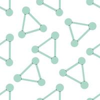 flat school Illustration. Crystallized molecule seamless pattern. Back to School. The science. vector