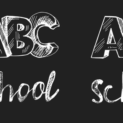 Hand-drawn school Illustration. Detailed retro style school seamless pattern. Vintage sketch element. Back to School.