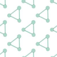 flat school Illustration. Crystallized molecule seamless pattern. Back to School. The science. vector