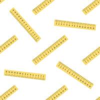 Back to School. School essential illustration. Flat style ruler seamless pattern. vector