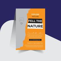 Nature Flyer Design Template vector