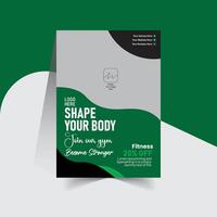 Gym Background Vertical Exercise flyer template desing for social media post vector