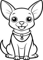 chihuahua dog coloring pages vector