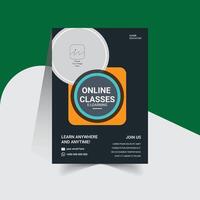 Online Course Flyer template desing for social media post vector