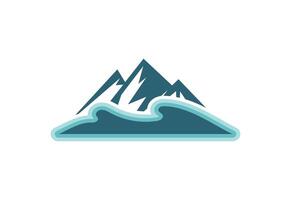 Minimalist Mountain Logo Design Template, illustration vector