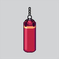 Pixel art illustration Punching Bag. Pixelated Punching Bag. Punching Bag pixelated for the pixel art game and icon for website and game. old school retro. vector