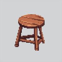 Pixel art illustration Chair. Pixelated Chair. Bedroom Chair pixelated for the pixel art game and icon for website and game. old school retro. vector