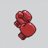 Pixel art illustration Boxing Gloves. Pixelated Boxing Gloves. Boxing Gloves pixelated for the pixel art game and icon for website and game. old school retro. vector