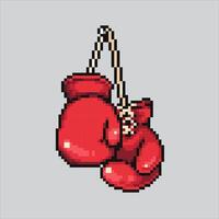Pixel art illustration Boxing Gloves. Pixelated Boxing Gloves. Boxing Gloves pixelated for the pixel art game and icon for website and game. old school retro. vector