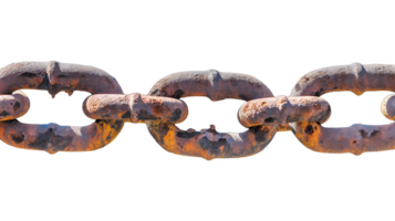 Chain long rust rusty isolated on a transparent background png