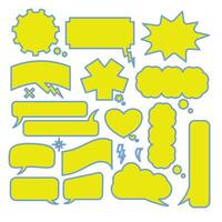 pop art retro style speech bubble collection elements vector