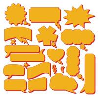 3 d pop art style speech bubble collection elements vector