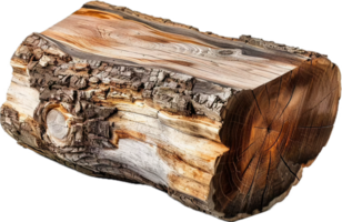 Weathered Tree Log with Bark png