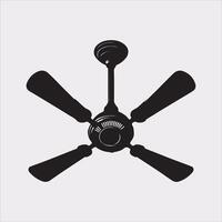 a ceiling fan silhouette on white background vector