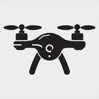 drone silhouette illustration on white background vector