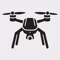 drone silhouette illustration on white background vector