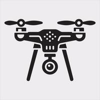 drone silhouette illustration on white background vector