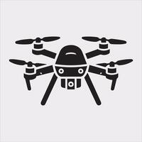 drone silhouette illustration on white background vector