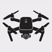 drone silhouette illustration on white background vector