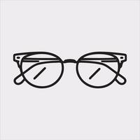 Eyeglasses icon silhouette on white background vector