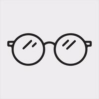 Eyeglasses icon silhouette on white background vector