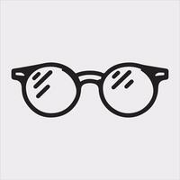 Eyeglasses icon silhouette on white background vector