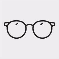 Eyeglasses icon silhouette on white background vector