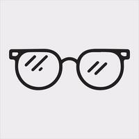 Eyeglasses icon silhouette on white background vector