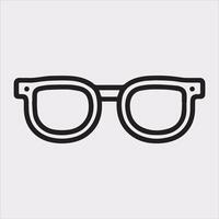 Eyeglasses icon silhouette on white background vector