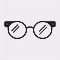 Eyeglasses icon silhouette on white background vector