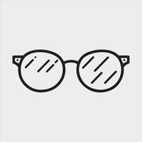 Eyeglasses icon silhouette on white background vector