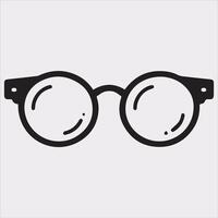 Eyeglasses icon silhouette on white background vector