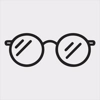 Eyeglasses icon silhouette on white background vector