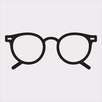 Eyeglasses icon silhouette on white background vector