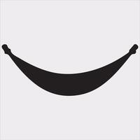 Relax hammock silhouette illustration on white background vector