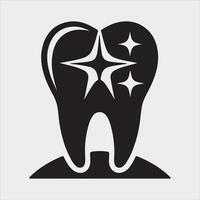 Tooth silhouette on white background vector
