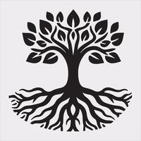 tree logo silhouette on white background vector