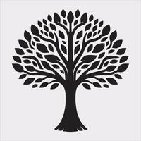 tree logo silhouette on white background vector