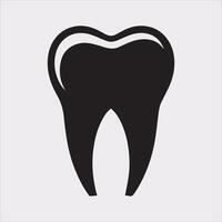 Tooth silhouette on white background vector