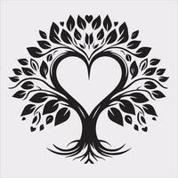 tree logo silhouette on white background vector