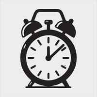 timer silhouette on white background vector