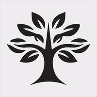 tree logo silhouette on white background vector